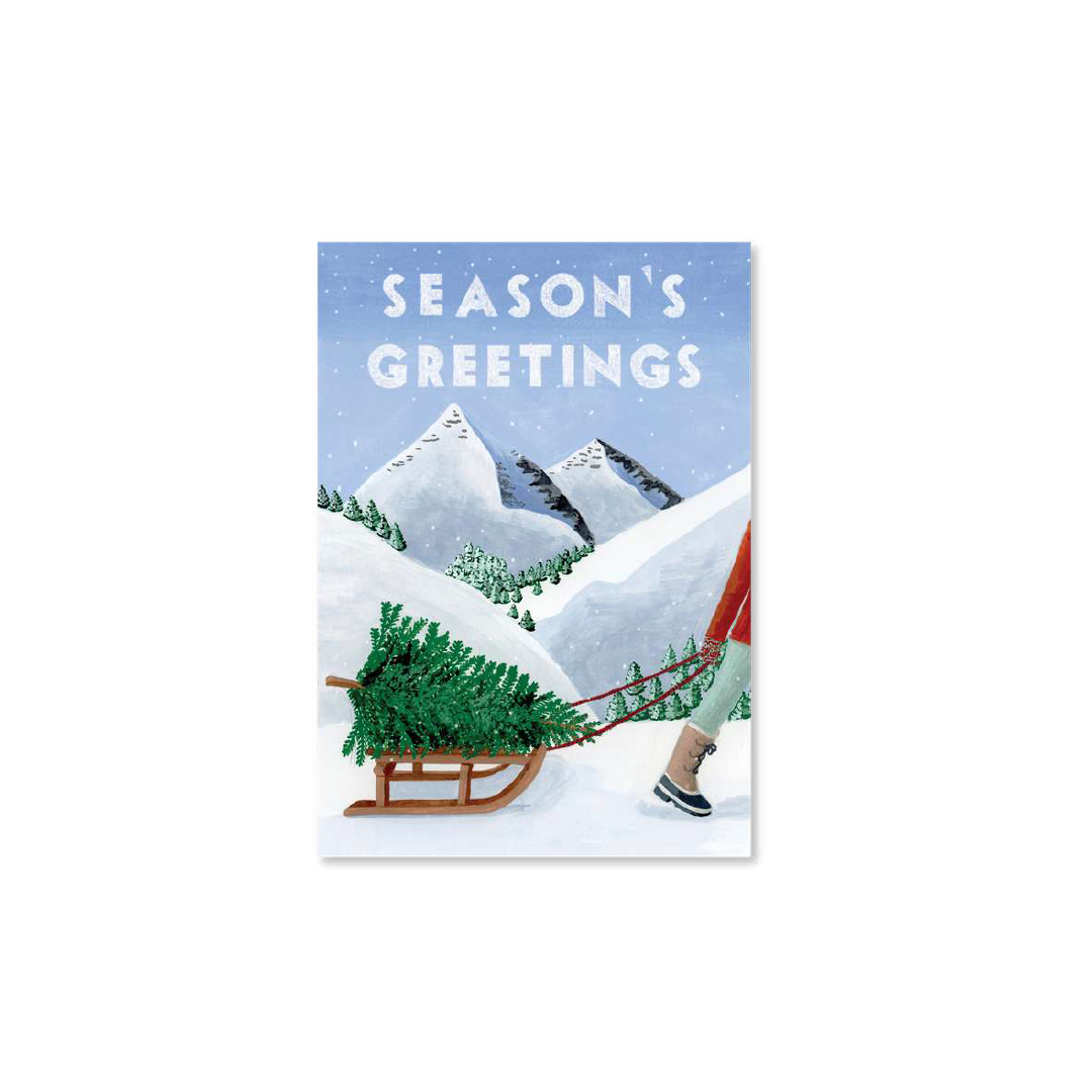 《10月下旬発売予定》Mélanie Voituriez ポストカード Season's Greetings Sled