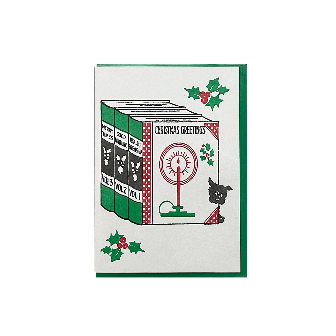 Archivist Gallery レタープレスミディアムカード Christmas Books