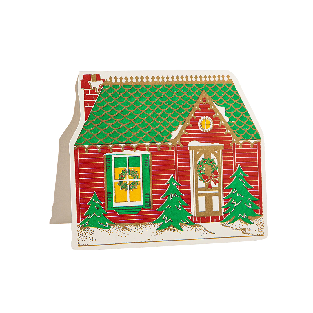 Archivist Gallery レタープレス カットアウトカード Christmas House